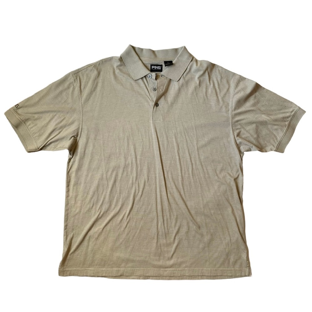 PING Collection Beige Men’s Classic Golf Polo Shirt - Size XL